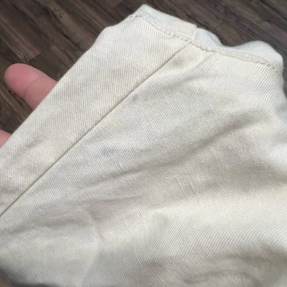 Vince Cropped Wide Leg Pants Cream Linen Blend Culotte Minimalist Size 6 - Picture 11 of 11